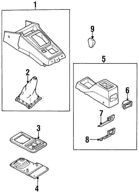 Center Console for 1995 Kia Sportage #2