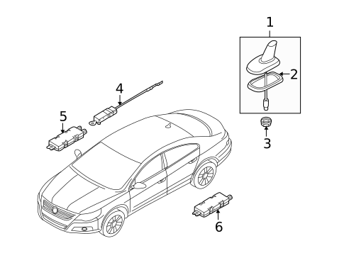 Antenna & Radio for 2015 Volkswagen CC #0