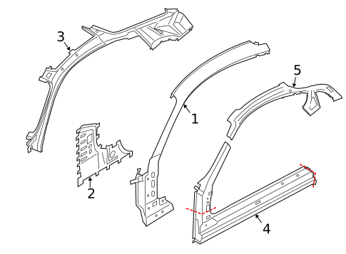 Hinge Pillar for 2015 Porsche Cayman #0