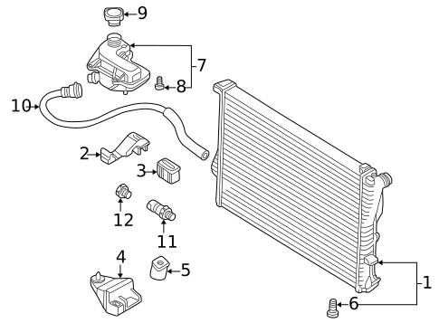 Radiator & Components for 2001 BMW Z3 #0