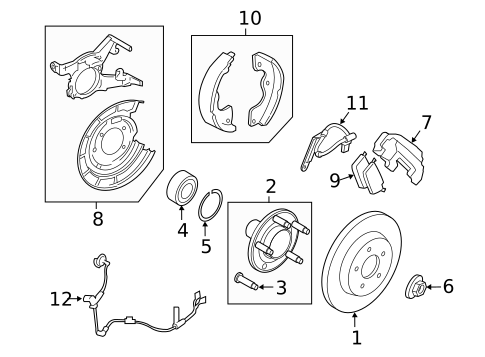 Rear Brakes for 2009 Ford Escape #1