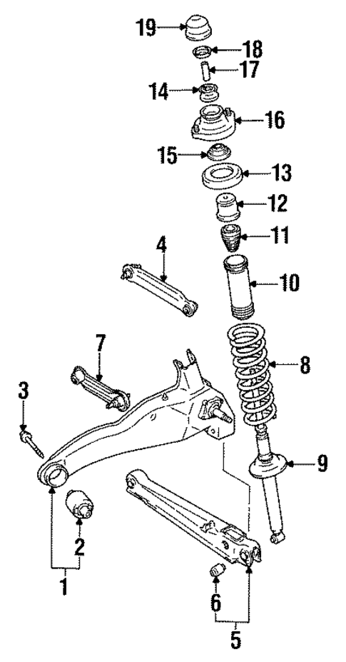 Rear Suspension for 1993 Mitsubishi Mirage #0