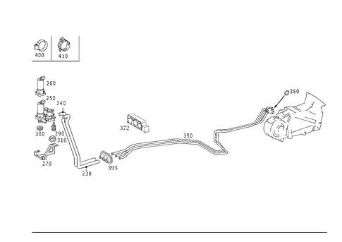 Heating Water Lines for a/C System in Rear for 2002 Mercedes-Benz S55 AMG #0