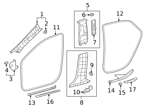 Interior Trim - Pillars for 2021 Toyota Avalon #0