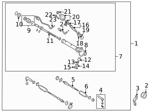 Steering Gear & Linkage for 1999 INFINITI QX4 #0