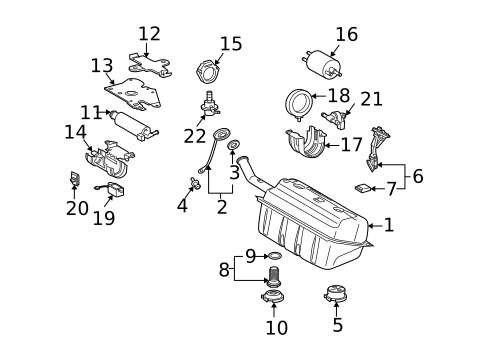 Fuel System Components for 2003 Mercedes-Benz SL55 AMG #0