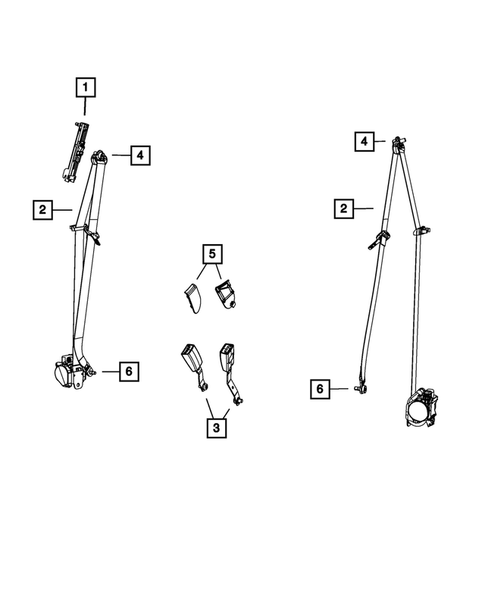 Seat Belts for 2016 Dodge Journey #1