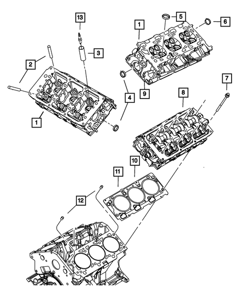 Cylinder Head for 2010 Dodge Journey #0