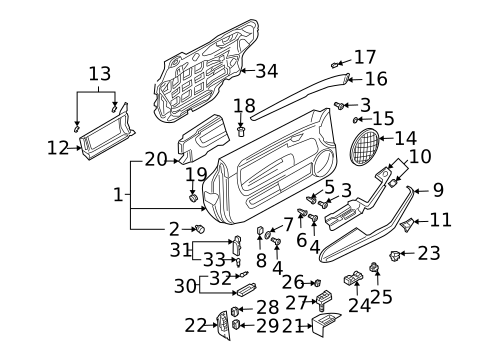 Interior Trim - Front Door for 2006 Audi A4 Quattro #3