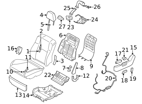 Power Seats for 2010 INFINITI M45 #0