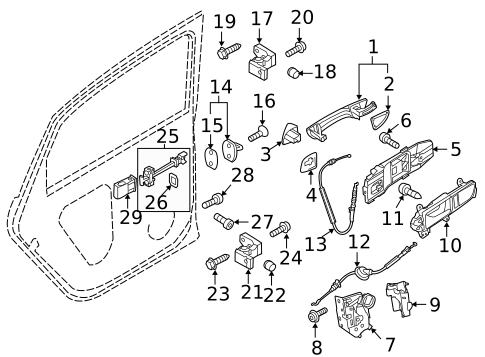 Lock & Hardware for 2015 Volkswagen Jetta #4