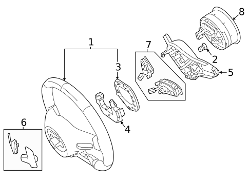Steering Wheel & Trim for 2020 Mercedes-Benz CLA35 AMG #1