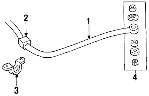 Stabilizer Bar & Components for 1985 Dodge W150 #1