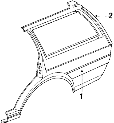Quarter Panel & Components for 1987 Subaru GL-10 #1