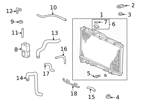 Radiator & Components for 2001 Honda Accord #2