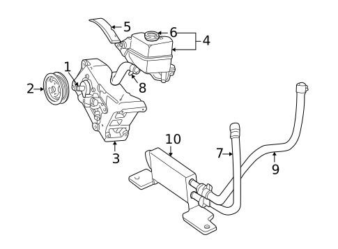 Pump & Hoses for 2001 Ford Explorer Sport #0