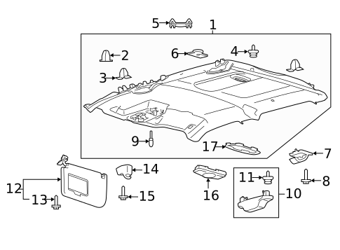 Interior Trim - Cab for 2018 Ford F-150 #2