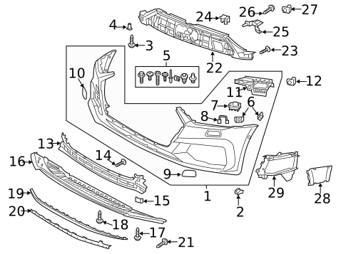 Bumper & Components - Front for 2019 Audi A7 Sportback #0