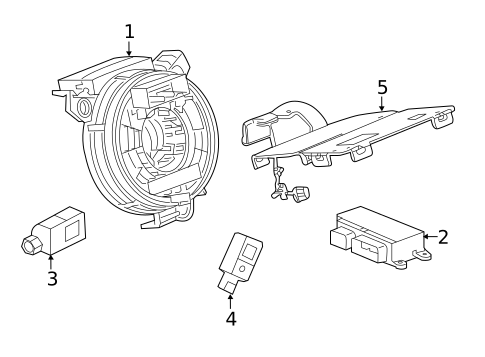Air Bag Components for 2021 Chevrolet Malibu #1