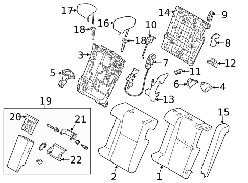 Rear Seat Components for 2024 Lexus IS300 #0