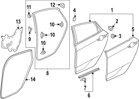 Door & Components for 2025 Honda Civic #0