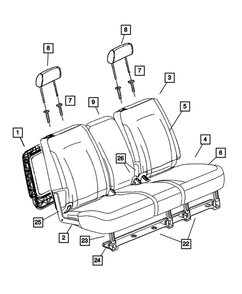 Rear Seats-Folding and Quads for 2005 Chrysler Pacifica #1