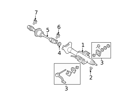 Steering Column Assembly for 2008 Chevrolet Malibu #0