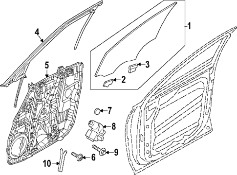 Front Door for 2024 Hyundai Santa Fe #1