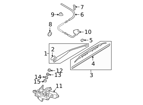 Wiper & Washer Components for 2006 Hyundai Tiburon #1