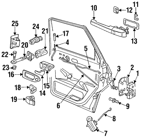 Lock & Hardware for 1997 Volkswagen Passat #1