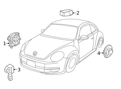 Air Bag Components for 2019 Volkswagen Beetle #3