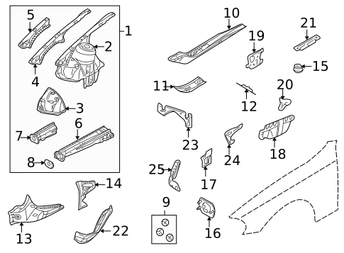Structural Components & Rails for 1999 BMW 328i #1