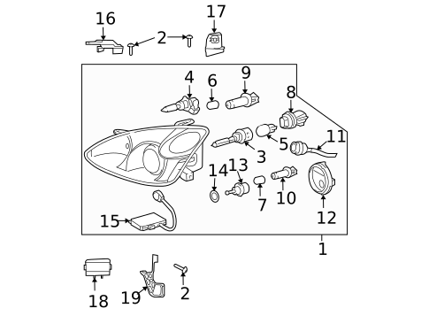 Headlamp Components for 2005 Lexus RX330 #5