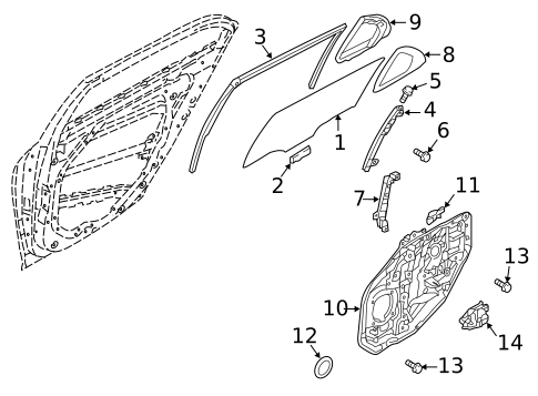 Rear Door for 2017 Genesis G90 #0