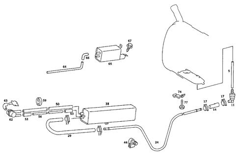 Closed Fuel-Evaporation-Control System for 1988 Mercedes-Benz 190E #3