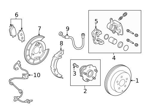 Rear Brakes for 2017 Toyota RAV4 #1