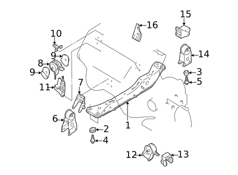 Engine & Trans Mounting for 2002 Nissan Maxima #0