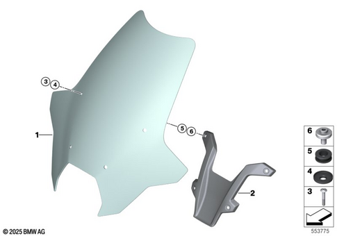 Motorcycle Trim Section, Windshield for 2025 BMW-Motorrad R 1300 RT #7