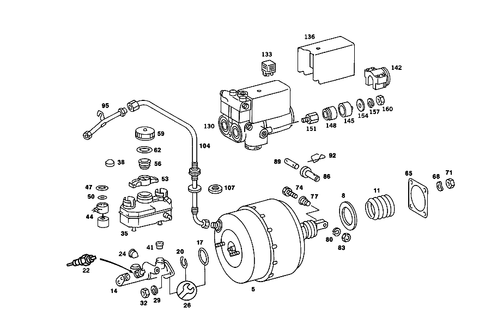 Brake Booster for 1984 Mercedes-Benz 380SL #1