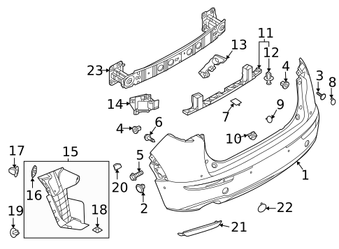 Bumper & Components - Rear for 2024 Mazda 3 #5