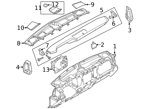 Instrument Panel Components for 2022 Ford Bronco #0