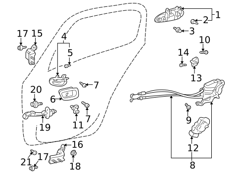 Rear Door for 2003 Toyota Prius #0