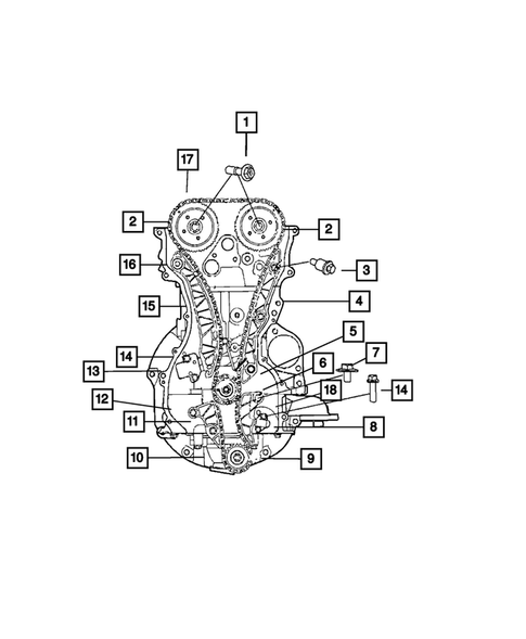 Timing Belt/Chain and Cover and Balance Shaft for 2008 Dodge Caliber #0
