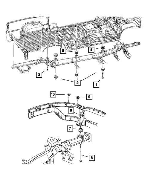 Body Hold Down for 2007 Dodge Dakota #0