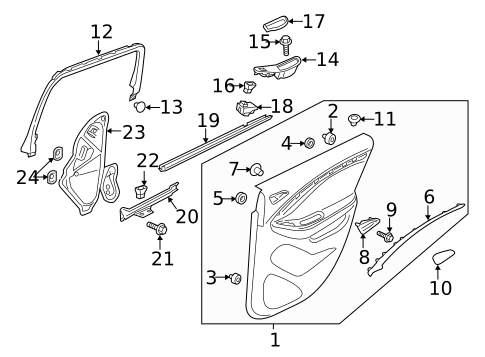 Rear Door for 2018 Buick Envision #2