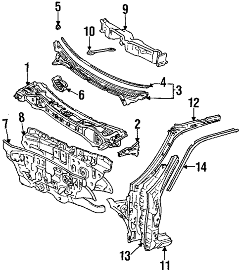 Cowl for 1995 Toyota Paseo #0