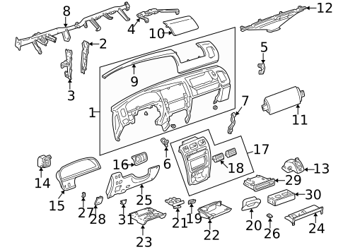Instrument Panel for 1998 Toyota 4Runner #0