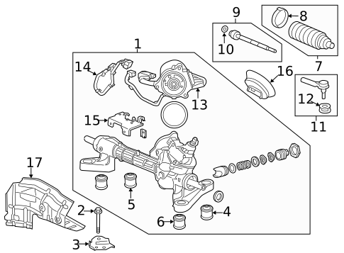 Steering Gear & Linkage for 2016 Honda CR-V #0