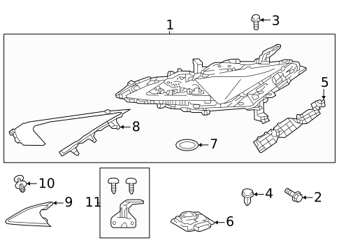 Headlamp Components for 2019 Lexus LC500 #0