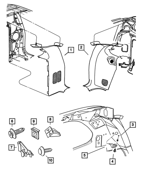 Panel-Mouldings, Scuff Plates for 2004 Dodge Caravan #3